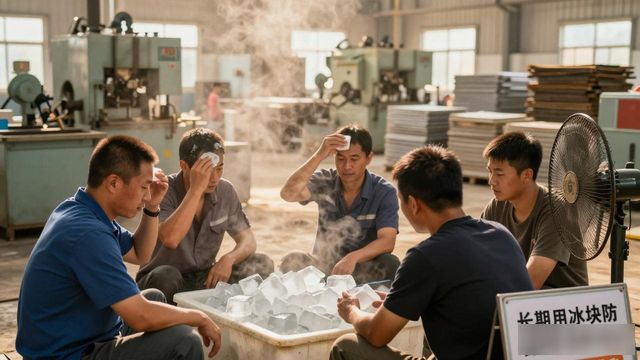 车间高温不用愁 衡水防暑降温冰块成了工人的救命凉方